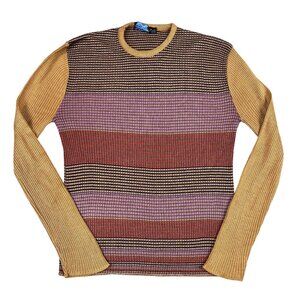 VTG East West Colorblock Acrylic Sweater Sz Medium Made in USA